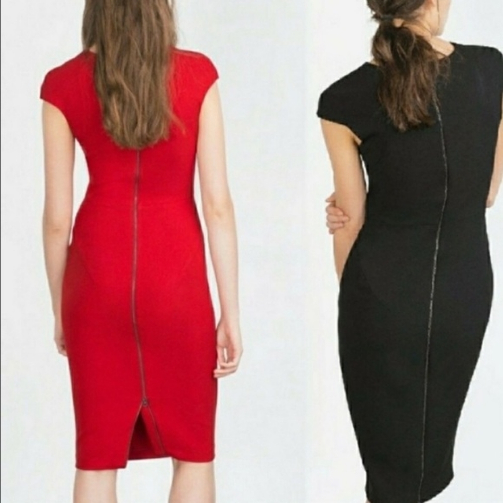 Zara Zipper Back Dress - Picture 2 of 9